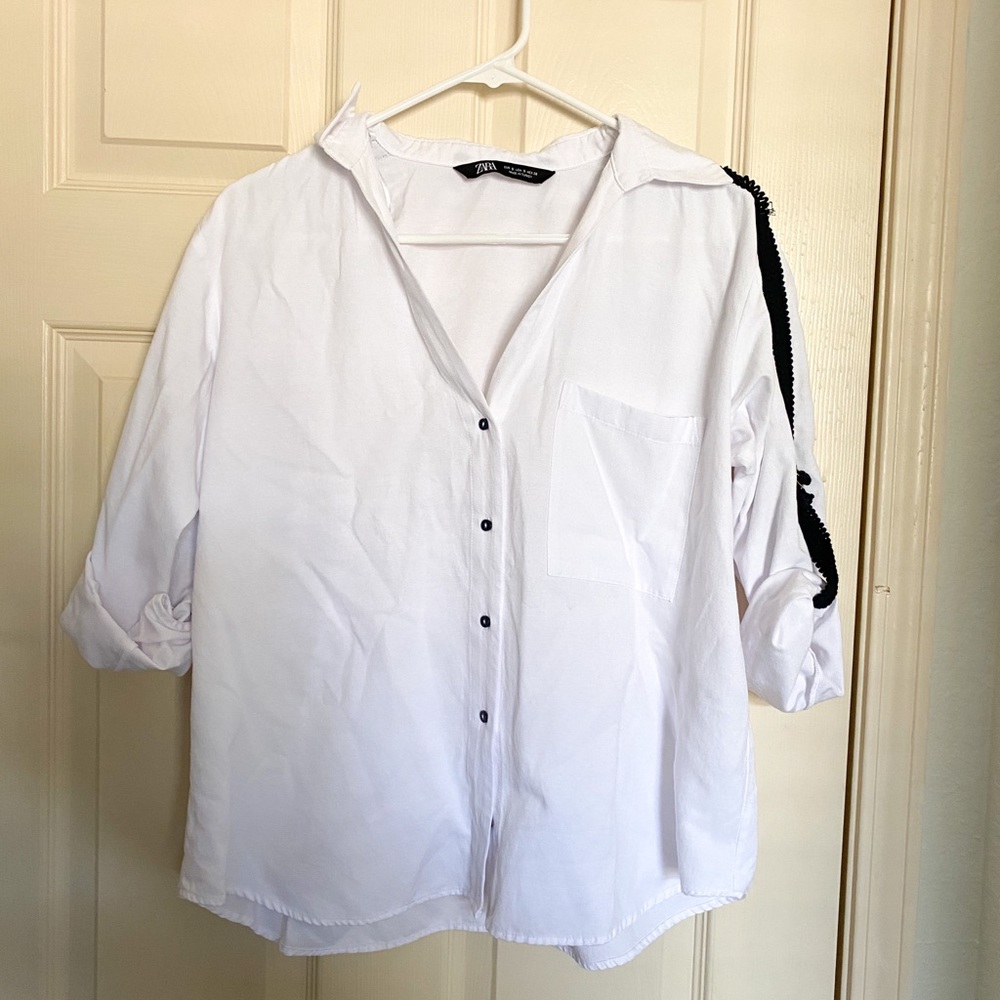 White Zara button down
